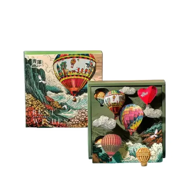 新北市農會真情食品館_台東青澤-熱氣球造型牛奶餅禮盒