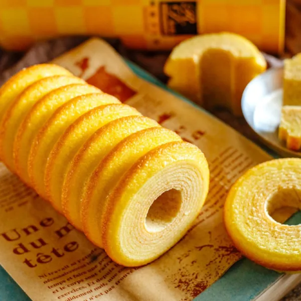 新北市農會真情食品館_宜蘭亞典-經典年輪蛋糕三重奏(原味+草莓+抹茶)(160gx3)★米蛋糕