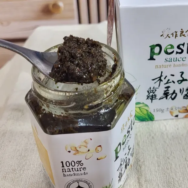 新北市農會真情食品館_樸作良食-松子蘿勒醬(150g)