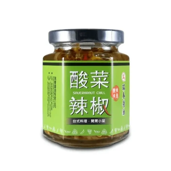 新北市農會真情食品館_瑞春-酸菜辣椒170g