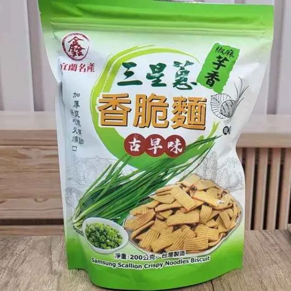 新北市農會真情食品館_三星蔥香脆麵-椒麻芋香(200g)