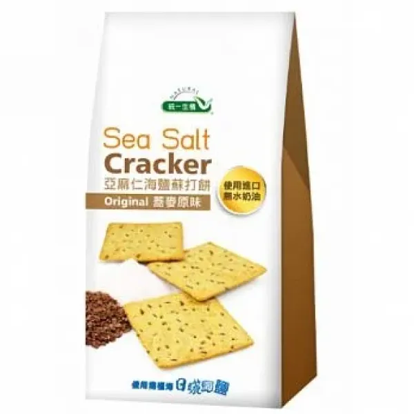 新北市農會真情食品館_亞麻仁海鹽蘇打餅-蕎麥原味(168g/8入/袋)