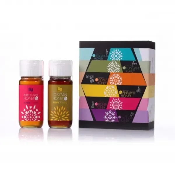 新北市農會真情食品館_宏基蜜蜂-蜜笈禮盒(700g*2罐)