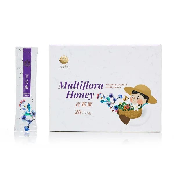 新北市農會真情食品館_宏基蜜蜂-(花甜蜜時)百花蜜隨身包(20gX20包)