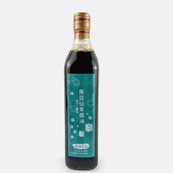新北市農會真情食品館_李記-黑豆仙草醬油(500ml)
