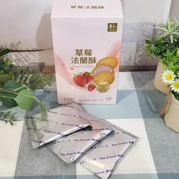 新北市農會真情食品館_里仁-草莓法蘭酥132g