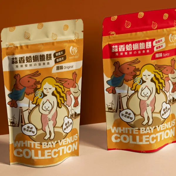 新北市農會真情食品館_打寶蛤-蒜香蛤蜊風味脆餅(4包/原味*2+辣味*2)